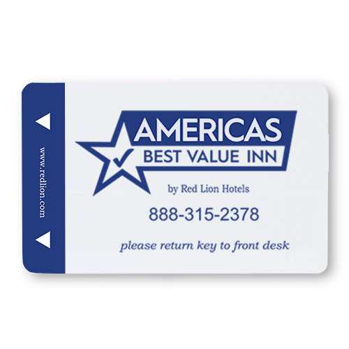 Americas Best Value Inn Magnetic Stripe Key Cards Box of 500