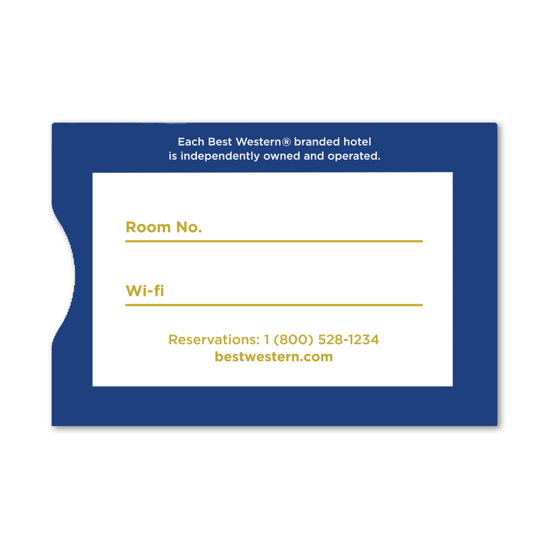 Best Western Rewards Key Card Envelopes Box of 1,000