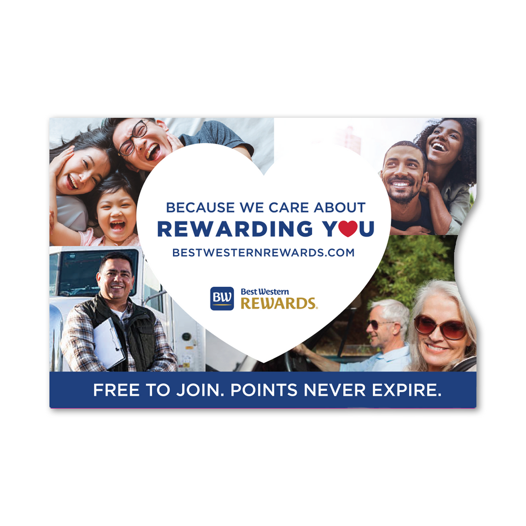 Best Western Rewards Key Card Envelopes Box of 1,000