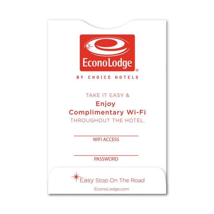 Econo Lodge Key Card Envelopes Box of 1,000