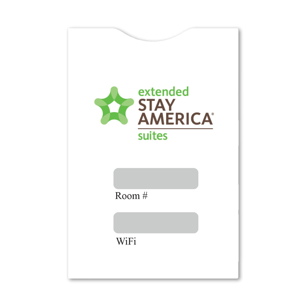 Extended Stay America Key Card Envelopes Box of 1,000