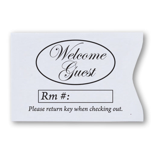 Generic Welcome Guest Key Card Envelopes Box of 1,000